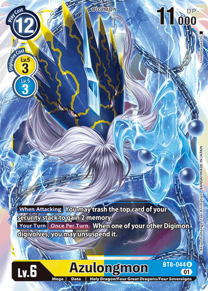 Azulongmon BT8-044 - Rare BT08 New Awakening