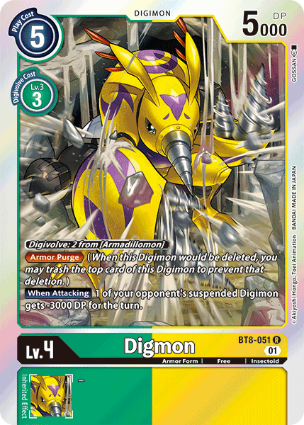 Digmon BT8-051 - Rare BT08 New Awakening