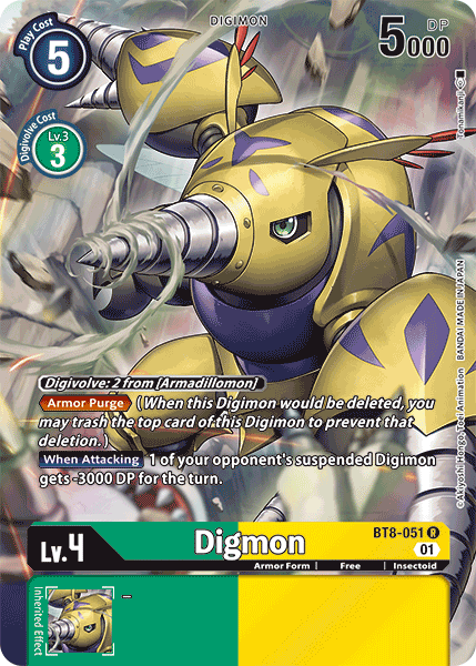 Digmon BT8-051 - Alternate Art BT08 New Awakening