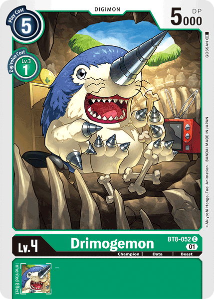 Drimogemon BT8-052 - Common BT08 New Awakening