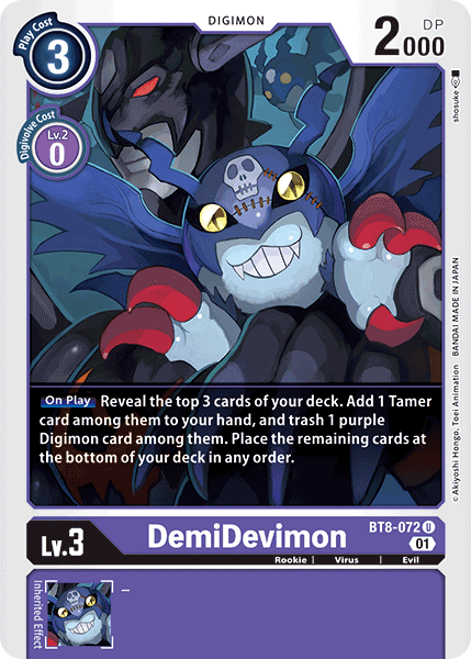 DemiDevimon BT8-072 - Uncommon BT08 New Awakening