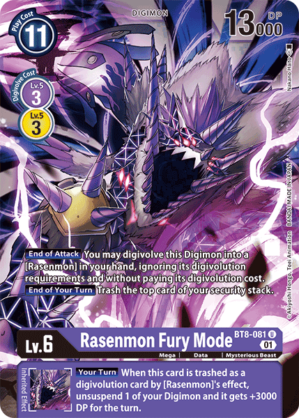 Rasenmon Fury Mode BT8-081 - Uncommon BT08 New Awakening