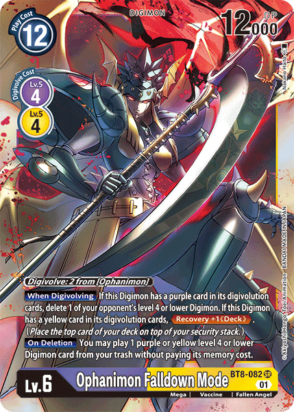 Ophanimon Falldown Mode BT8-082 - Super Rare BT08 New Awakening