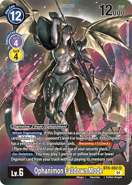 Ophanimon Falldown Mode BT8-082 - Alternate Art BT08 New Awakening