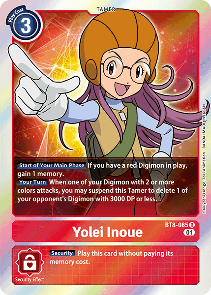 Yolei Inoue BT8-085 - Rare BT08 New Awakening