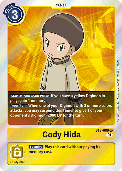 Cody Hida BT8-089 - Rare BT08 New Awakening