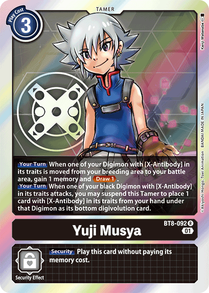Yuji Musha BT8-092 - Rare BT08 New Awakening