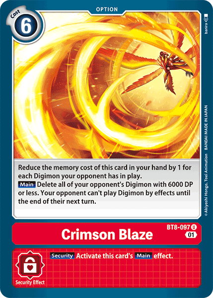 Crimson Blaze BT8-097 - Uncommon BT08 New Awakening
