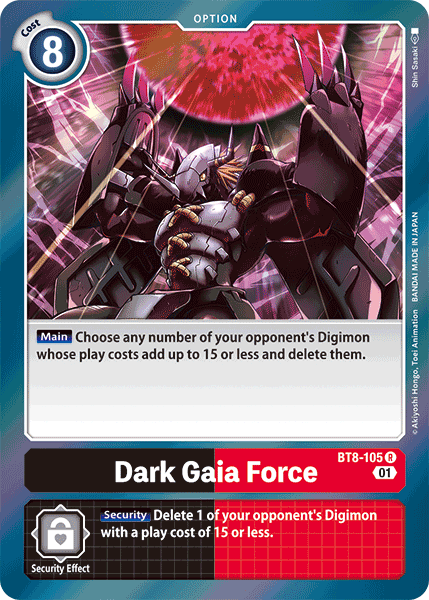 Dark Gaia Force BT8-105 - Rare BT08 New Awakening