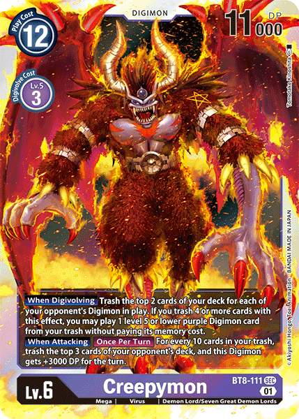 Creepymon BT8-111 - Secret Rare BT08 New Awakening