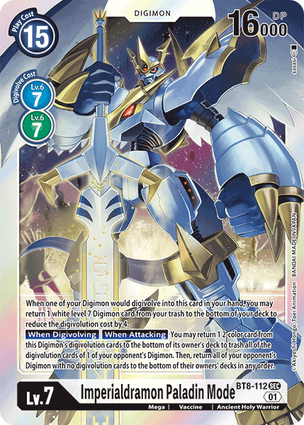 Imperialdramon Paladin Mode BT8-112 - Secret Rare BT08 New Awakening