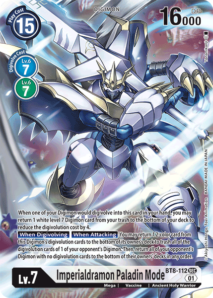 Imperialdramon Paladin Mode BT8-112 - Alternate Art BT08 New Awakening