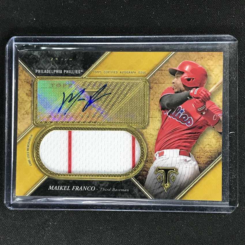2017 Triple Threads MAIKEL FRANCO Jersey Auto Gold 17/25-Cherry Collectables