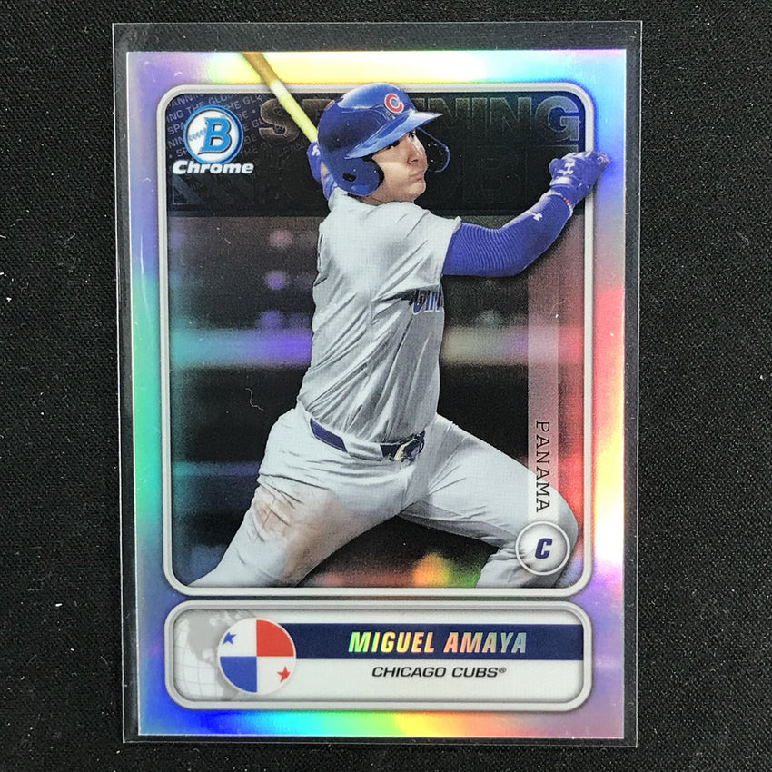 2020 Bowman Chrome MIGUEL AMAYA Spanning The Globe Holo #MA-Cherry Collectables