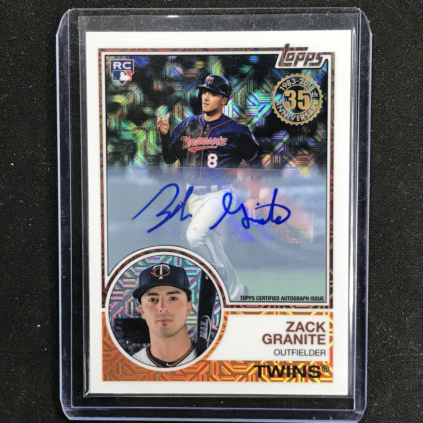 2018 Topps ZACK GRANITE 35th Anniversary Rookie Auto Mojo 197/199-Cherry Collectables