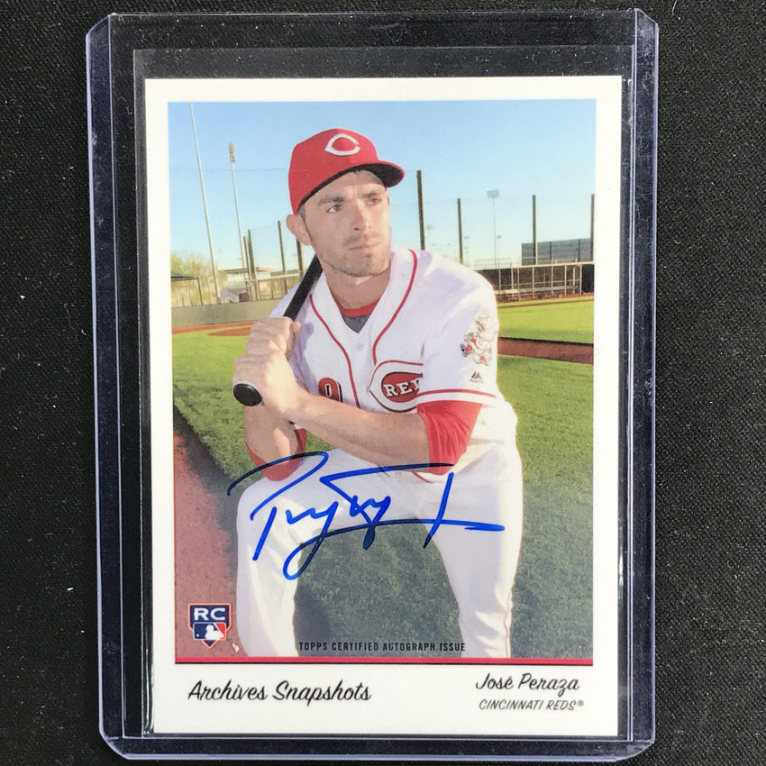 2016 Topps JOSE PERAZA Archives Snapshots Rookie Auto 23/100-Cherry Collectables