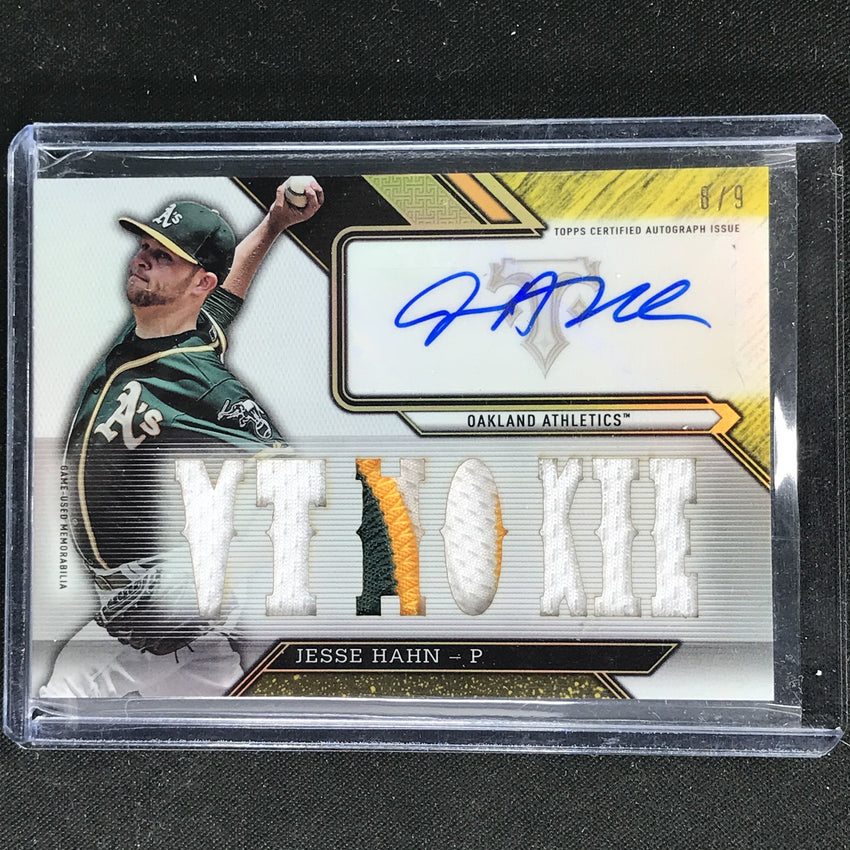 2016 Topps Triple Threads JESSE HAHN Patch Auto Gold 8/9-Cherry Collectables