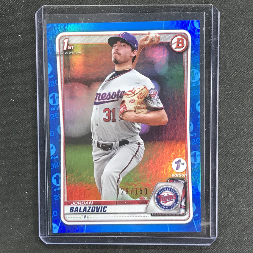 2020 Bowman JORDAN BALAZOVIC 1st Bowman 1st Edition Blue 29/150-Cherry Collectables