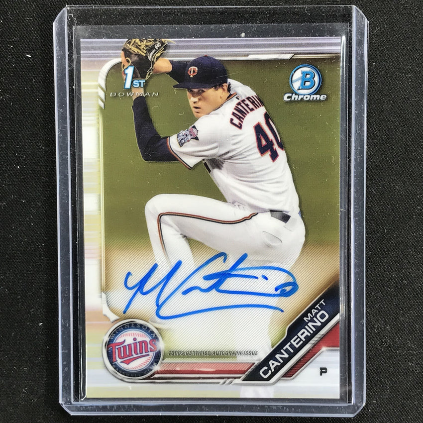 2019 Bowman Chrome MATT CANTERINO 1st Bowman Auto #MC-Cherry Collectables