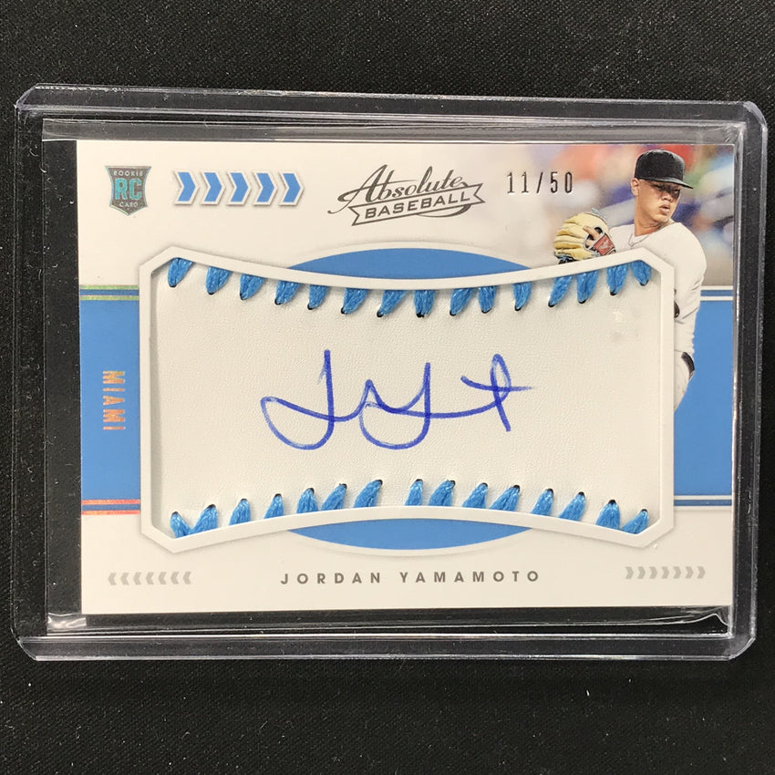 2020 Absolute JORDAN YAMAMOTO Rookie Baseball Material Auto Light Blue 11/50-Cherry Collectables