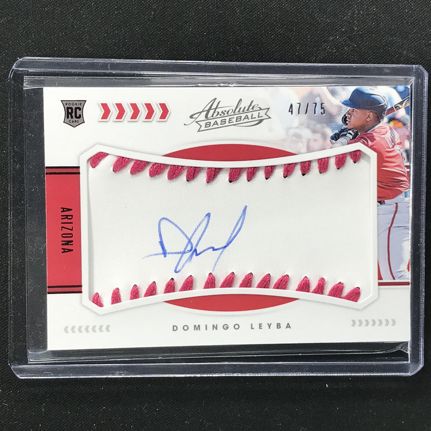 2020 Absolute DOMINGO LEYBA Rookie Baseball Material Auto Pink 47/75-Cherry Collectables