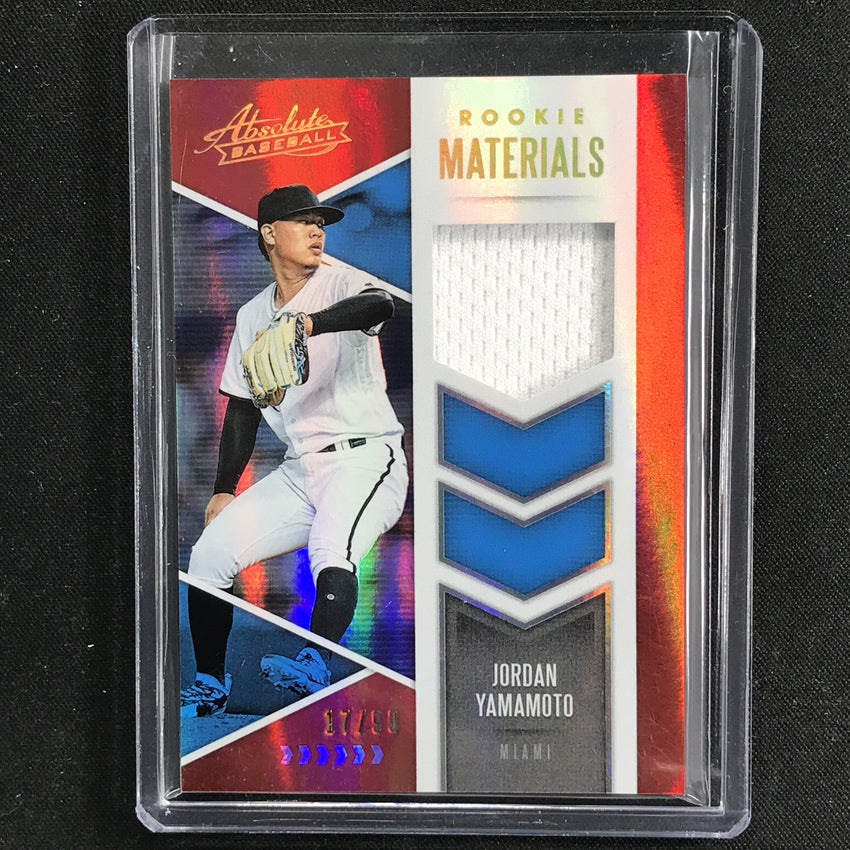 2020 Absolute JORDAN YAMAMOTO Rookie Materials Jersey Red 17/99-Cherry Collectables