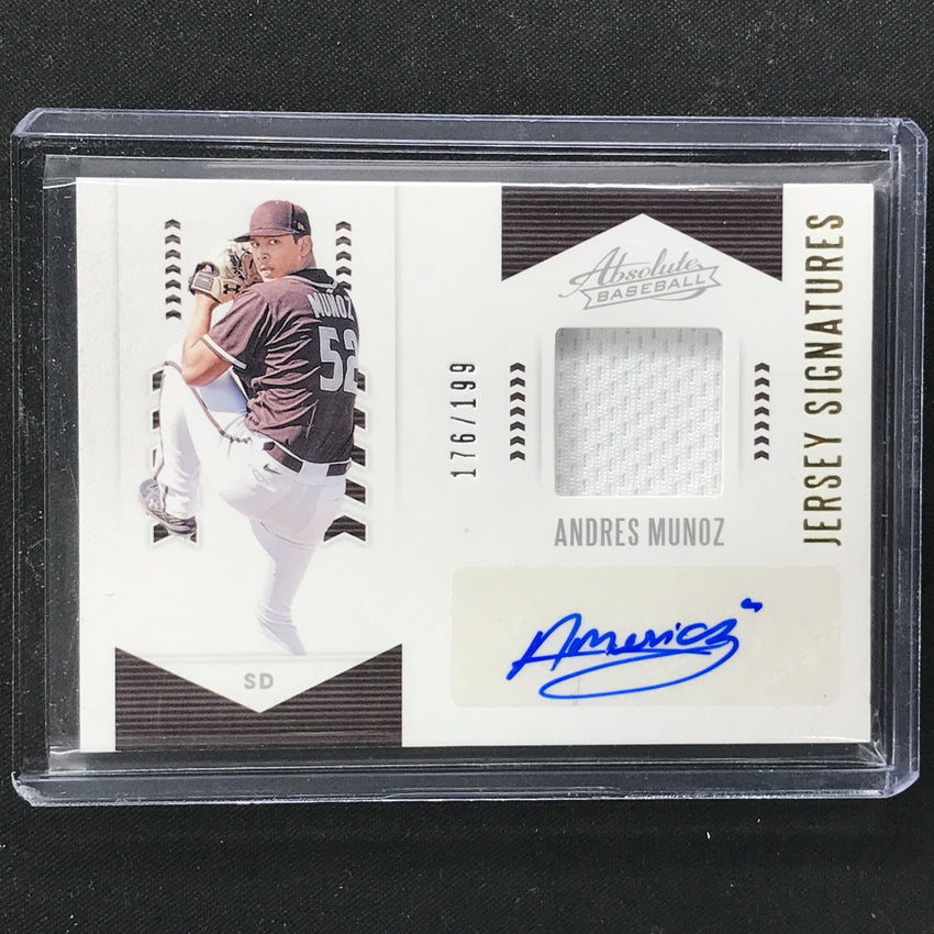 2020 Absolute ANDRES MUNOZ Jersey Signatures 176/199-Cherry Collectables