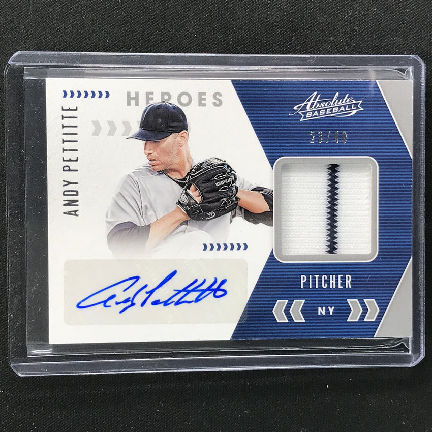 2020 Absolute ANDY PETTITTE Heroes Material Signatures 23/49-Cherry Collectables