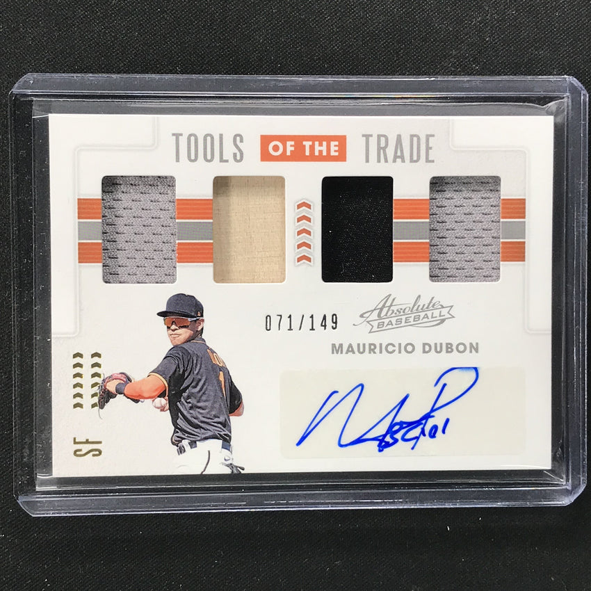 2020 Absolute MAURICIO DUBON Tools of the Trade 4 Swatch Jersey Auto 71/149-Cherry Collectables
