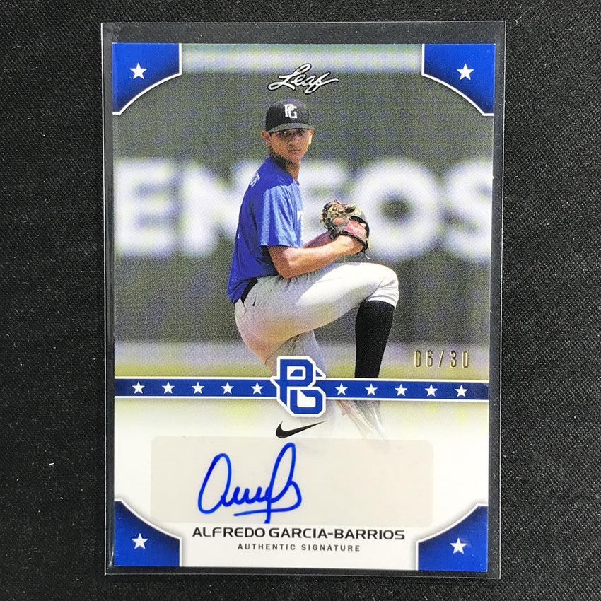 2015 Leaf Perfect Game National ALFREDO GARCIA-BARRIOS Auto Blue 6/30-Cherry Collectables