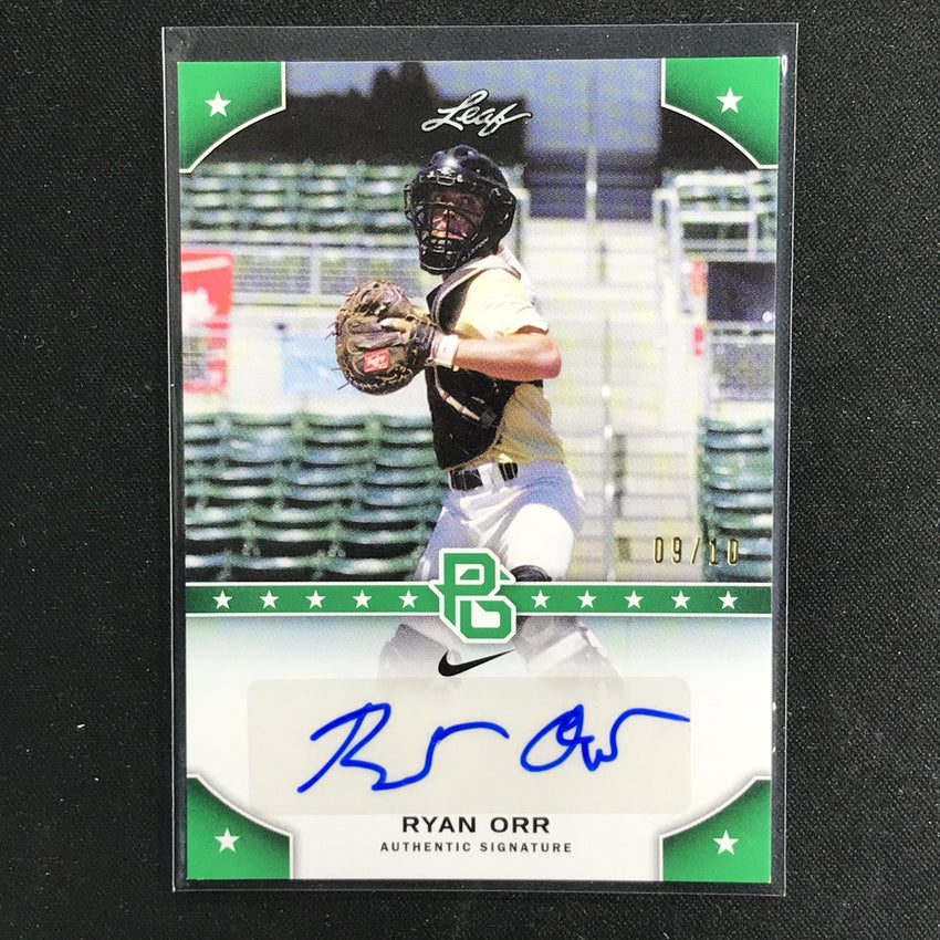 2015 Leaf Perfect Game National RYAN ORR Auto Green 9/10-Cherry Collectables