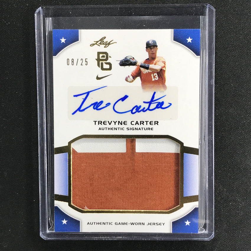 2015 Leaf Perfect Game National TREVYNE CARTER Patch Auto Gold 8/35-Cherry Collectables