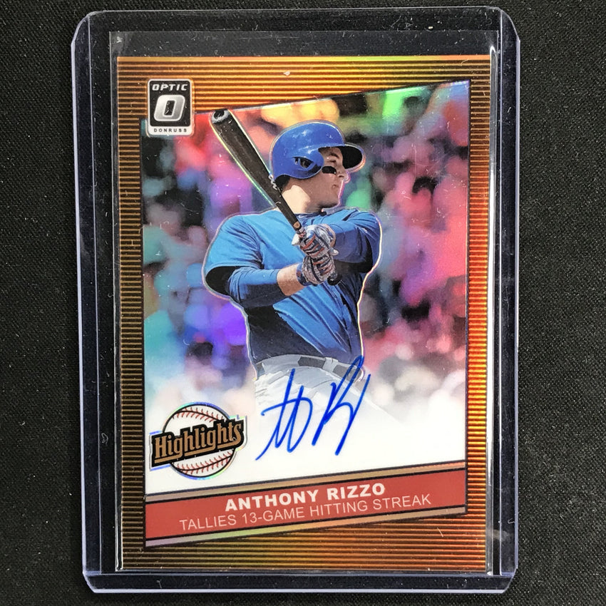 2020 Donruss Optic ANTHONY RIZZO Highlights Auto Orange 5/5-Cherry Collectables