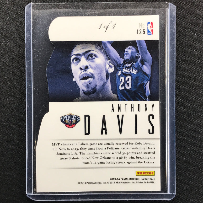2013-14 Intrigue Anthony Davis Die Cut Platinum 1/1