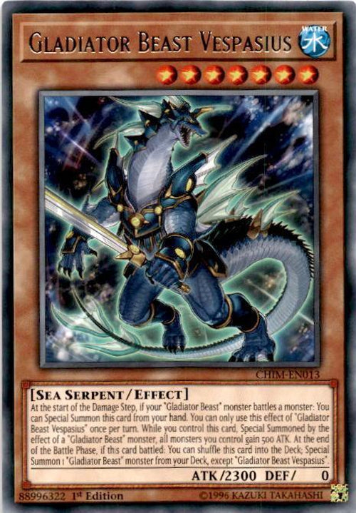 Gladiator Beast Vespasius - CHIM-EN013 - Rare 1st Edition-Cherry Collectables