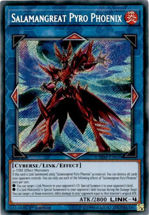 Salamangreat Pyro Phoenix - CHIM-EN039 - Secret Rare 1st Edition-Cherry Collectables