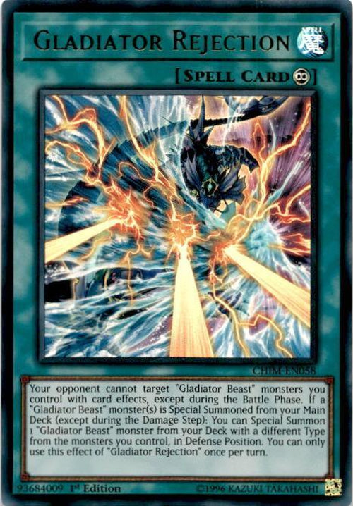 Gladiator Rejection - CHIM-EN058 - Ultra Rare 1st Edition-Cherry Collectables