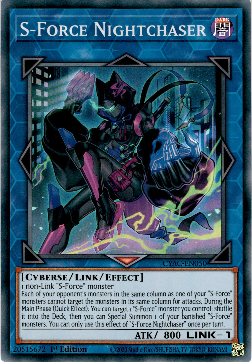 S-Force Nightchaser - CYAC-EN050 - Super Rare 1st Edition
