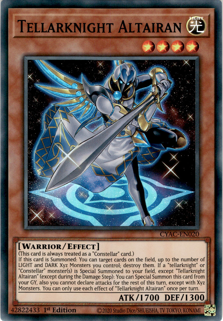 Tellarknight Altairan - CYAC-EN020 - Super Rare 1st Edition