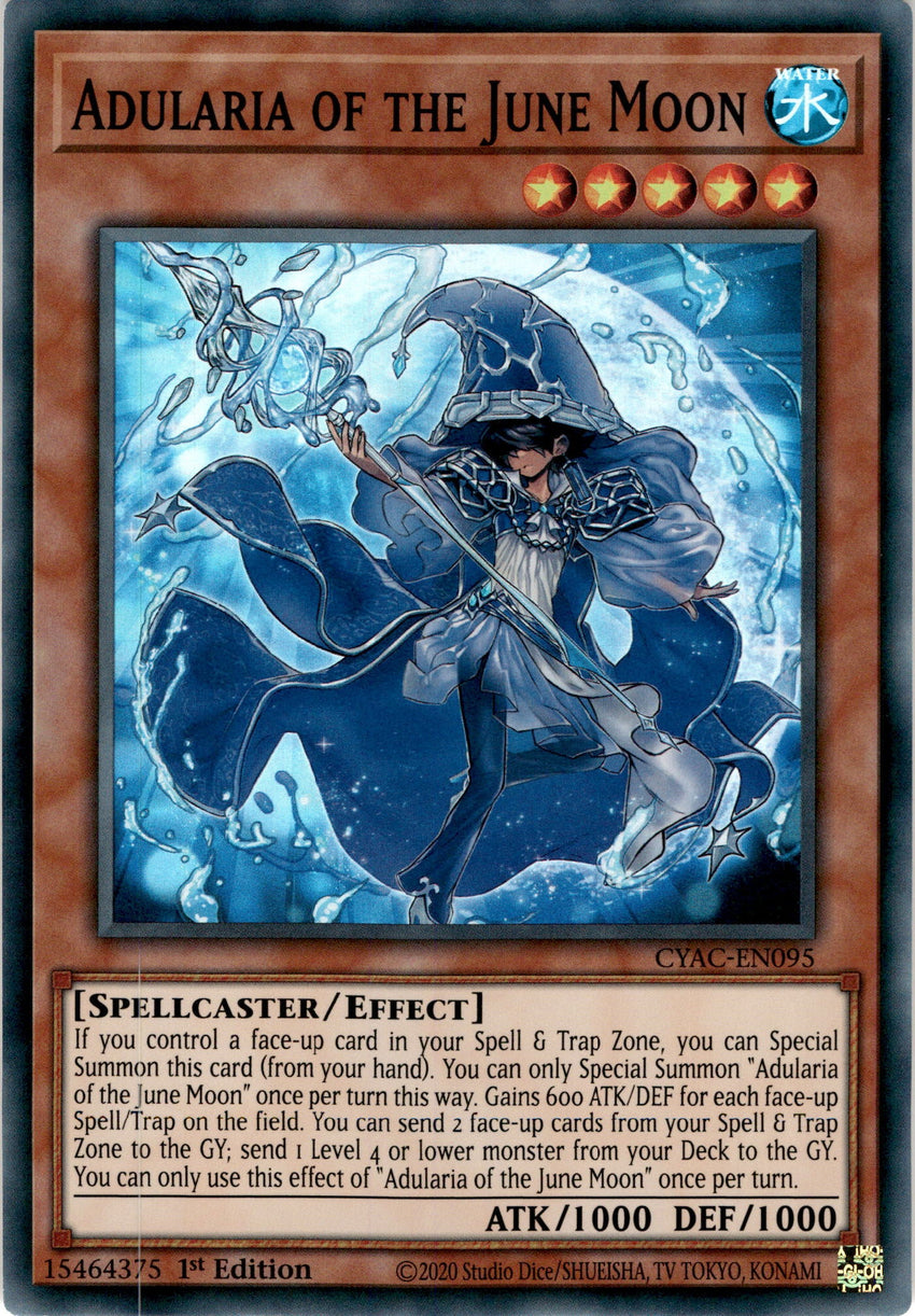 Adularia of the June Moon - CYAC-EN095 - Super Rare 1st Edition