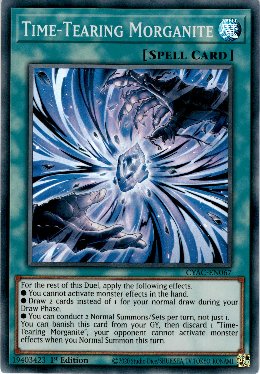 Time-Tearing Morganite - CYAC-EN067 - Super Rare 1st Edition