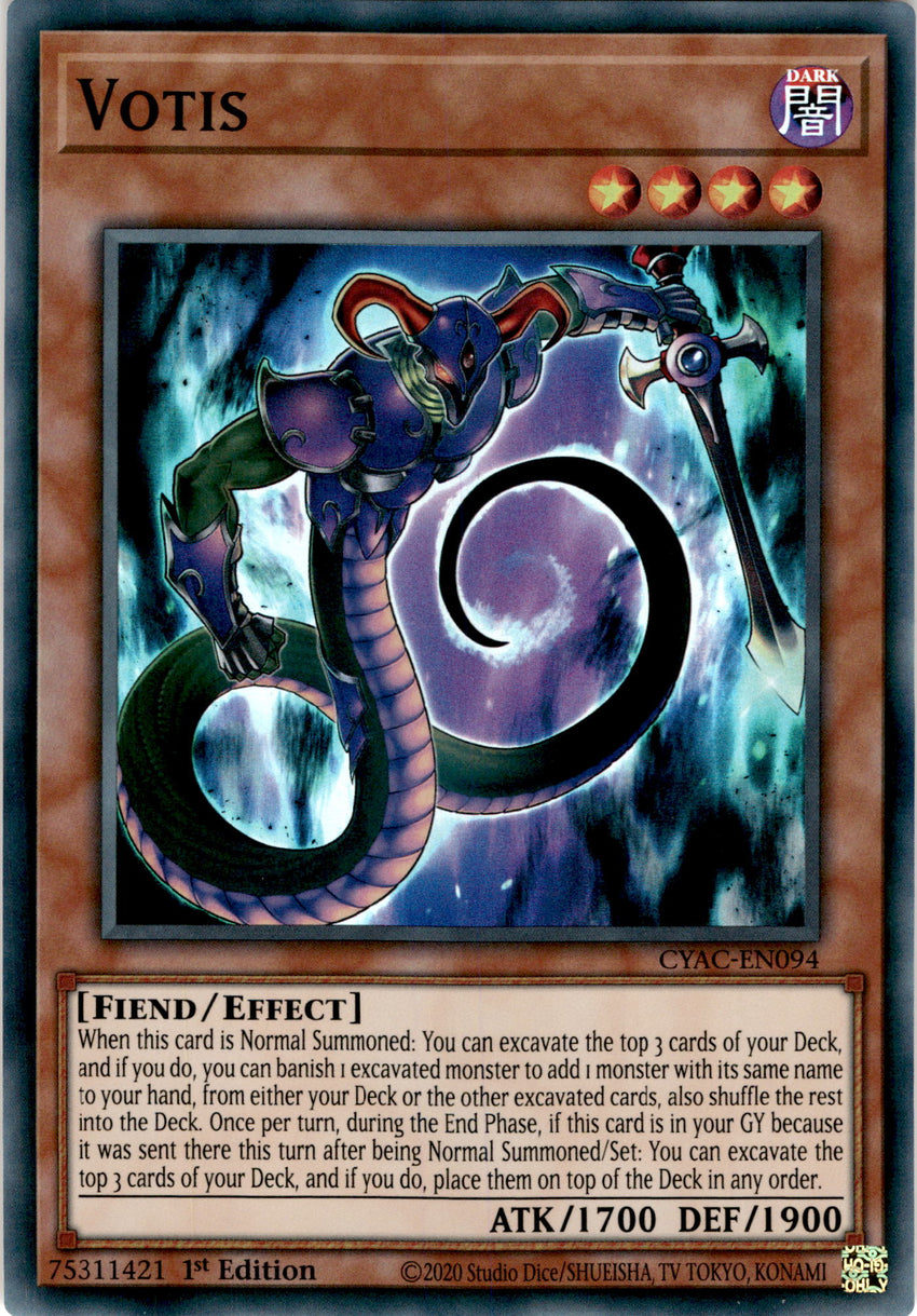 Votis - CYAC-EN094 - Super Rare 1st Edition