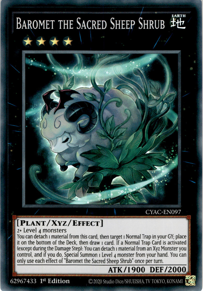 Baromet the Sacred Sheep Shrub - CYAC-EN097 - Super Rare 1st Edition