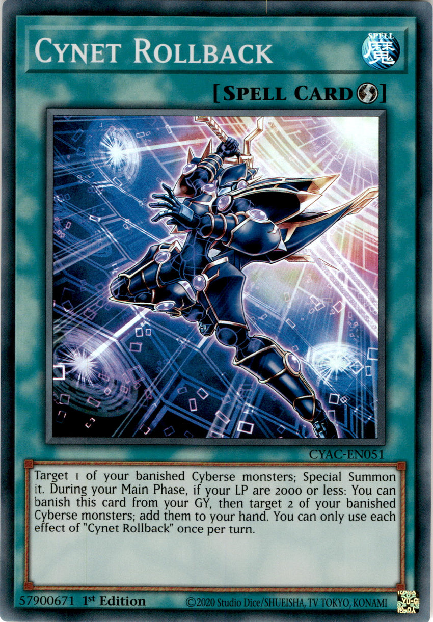 Cynet Rollback - CYAC-EN051 - Super Rare 1st Edition