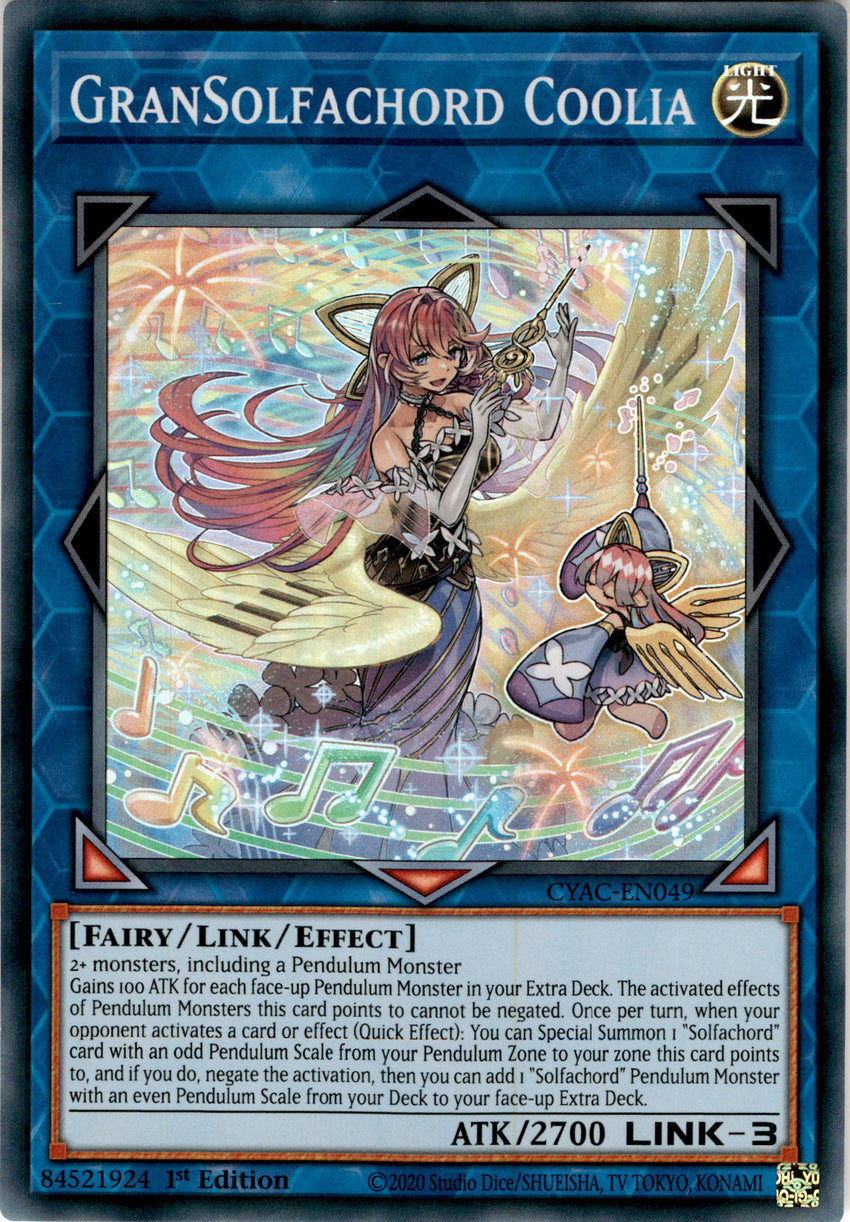 GranSolfachord Coolia - CYAC-EN049 - Super Rare 1st Edition
