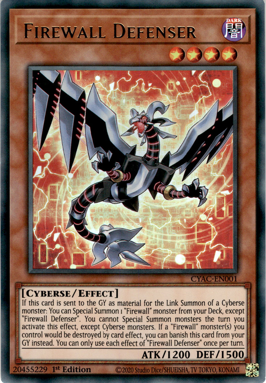 Firewall Defenser - CYAC-EN001 - Ultra Rare 1st Edition