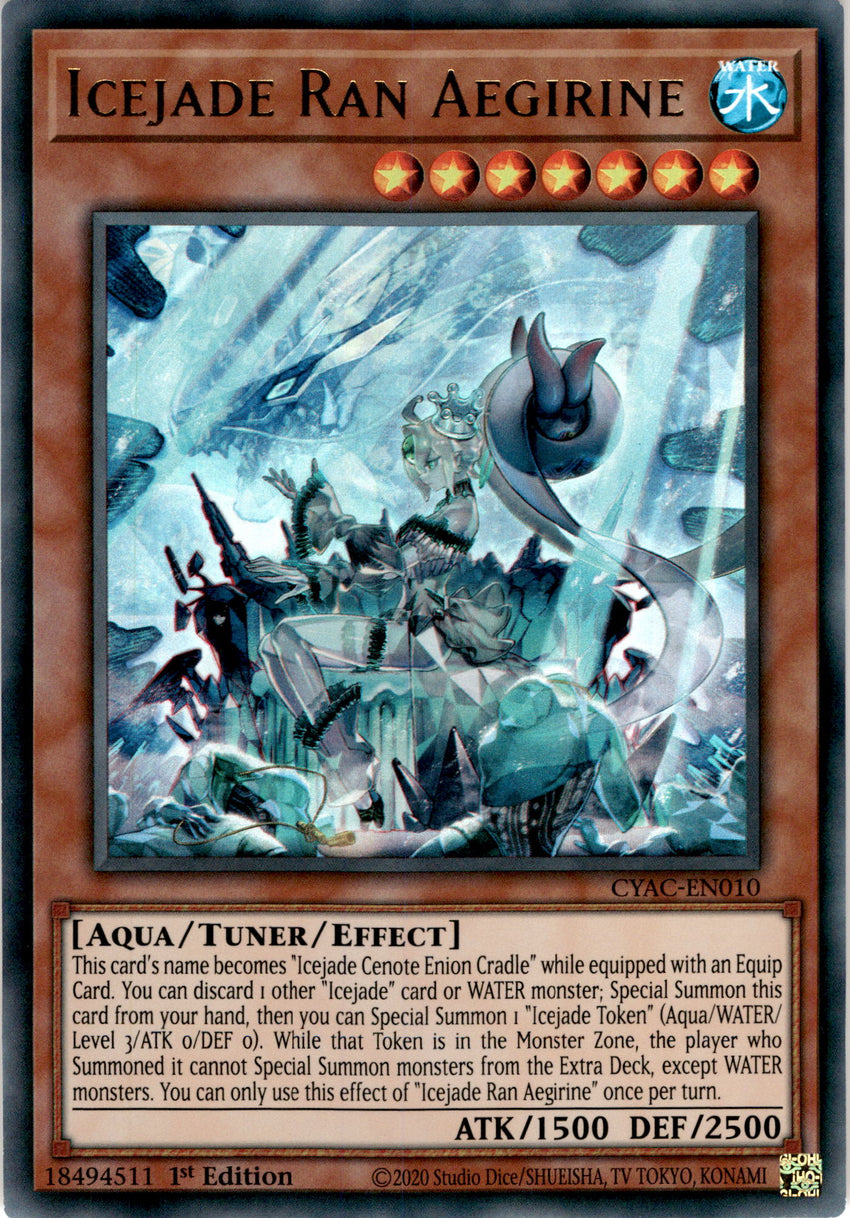 Icejade Ran Aegirine - CYAC-EN010 - Ultra Rare 1st Edition