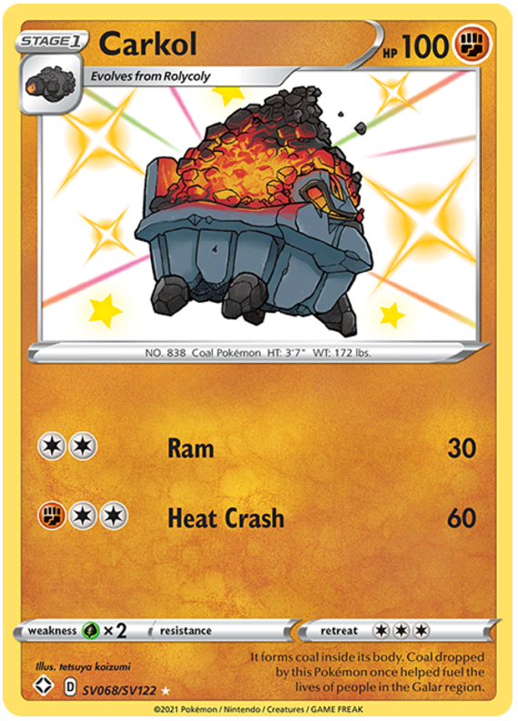 Carkol - SV68/SV122 - Shiny Rare Shining Fates-Cherry Collectables
