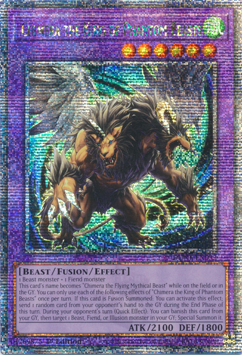 Chimera the King of Phantom Beasts - DUNE-EN033 - Quarter Century Secret Rare 1st Edition