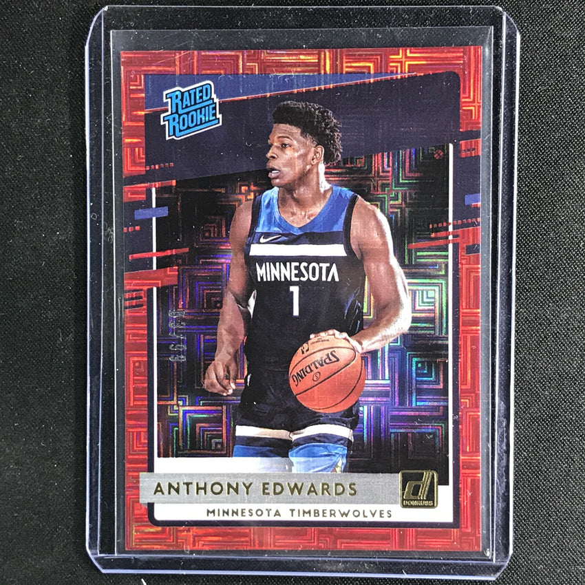 2020-21 Donruss ANTHONY EDWARDS Choice Rated Rookie Infinite Red 3/99-Cherry Collectables
